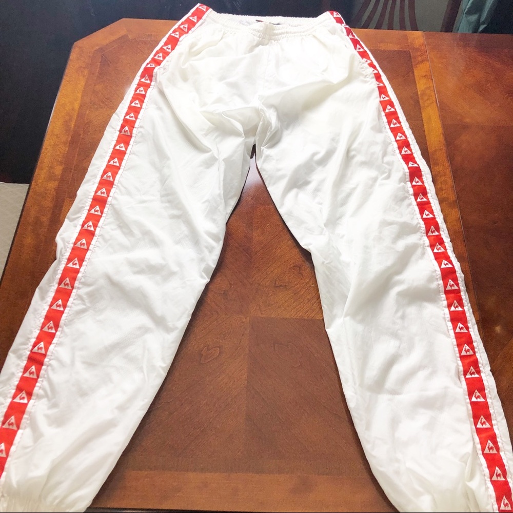 Le Coq Sportif Rare Vintage Button Track Pants